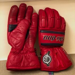 Ski-doo Rotax red leather gloves. 🔥Vintage🔥